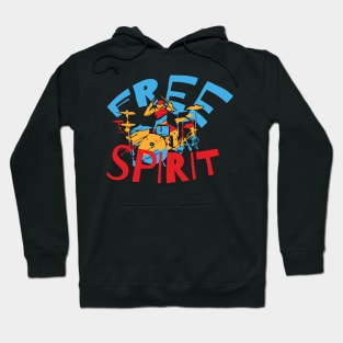 Free Spirit Drummer Modern Art Hoodie